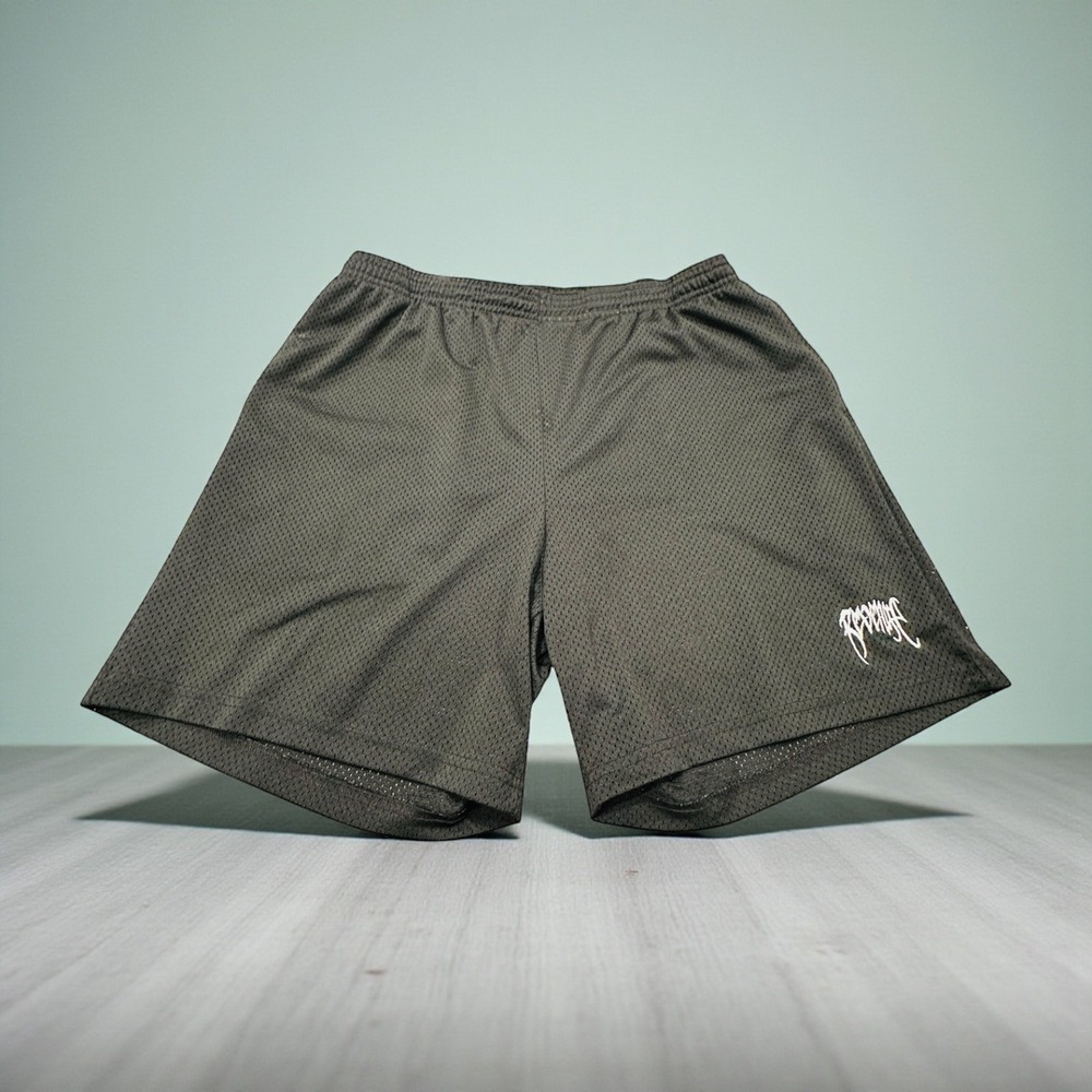 Revenge Basketball Shorts Black Mesh XL Athletic Streetwear Made in USA Logo